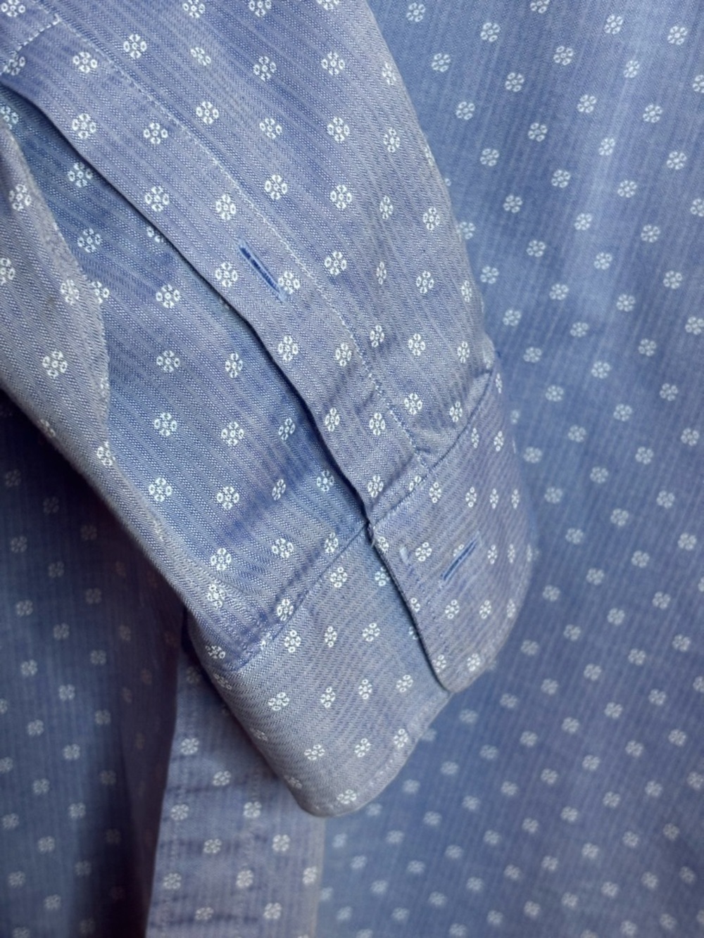 NWOT Z Zegna Light Blue Cotton Micro-Pattern Dress Shirt SIZE XXL - Picture 8 of 11